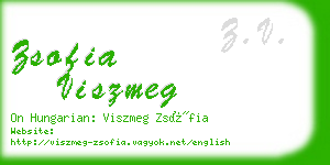 zsofia viszmeg business card